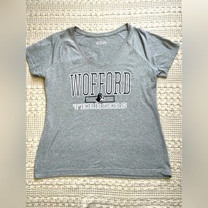 Womens Under Armour Wofford College Terriers Tee Semi-Fitted Gray Large